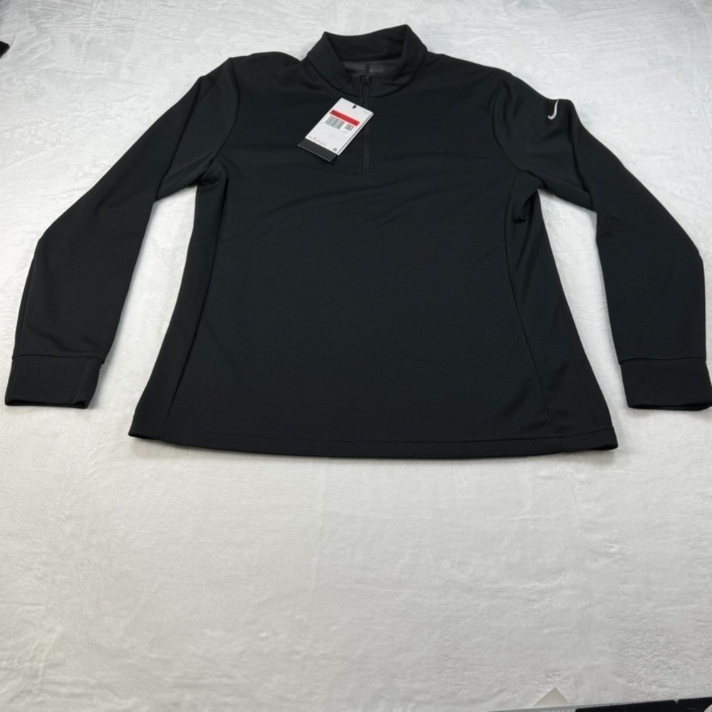 Nike Dri-FIT - 1/4 Zip Golf Top - Women's Large Pullover Black - CU9666-010 NWT